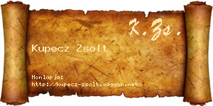 Kupecz Zsolt névjegykártya