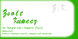 zsolt kupecz business card